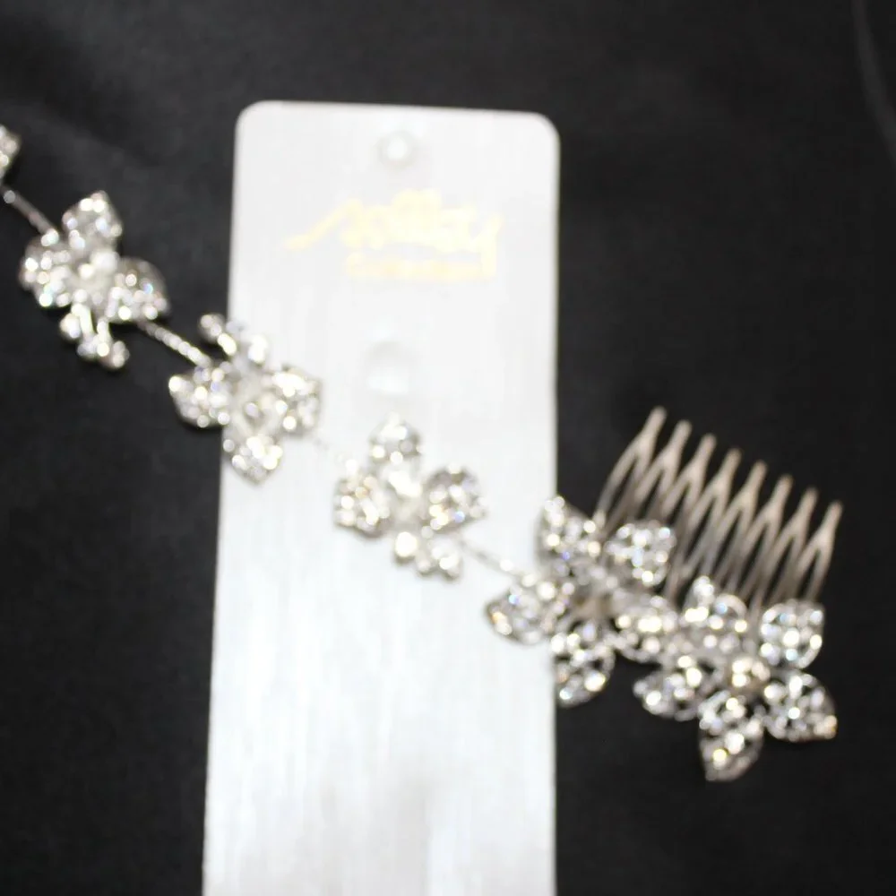 NWT Ashley Collection Bridal Rhinestone Hair Jewelry